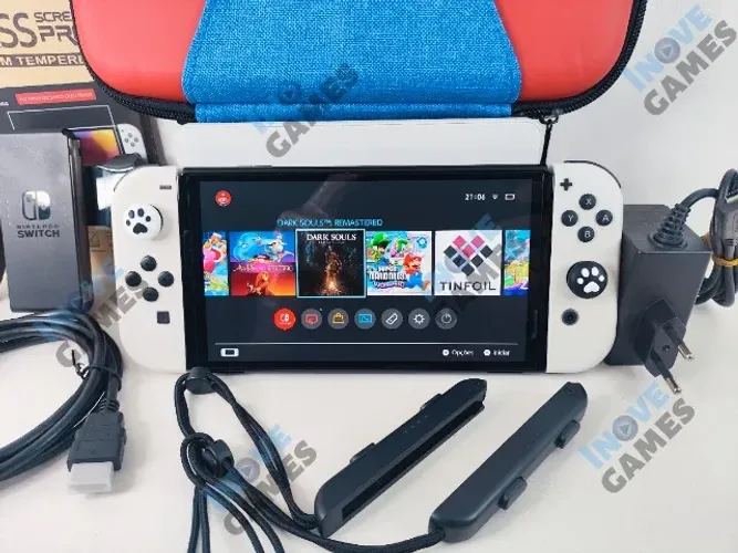 Nintendo Switch OLED Desbloqueado Seminovo + Brinde | Aceito Cartão!!!
