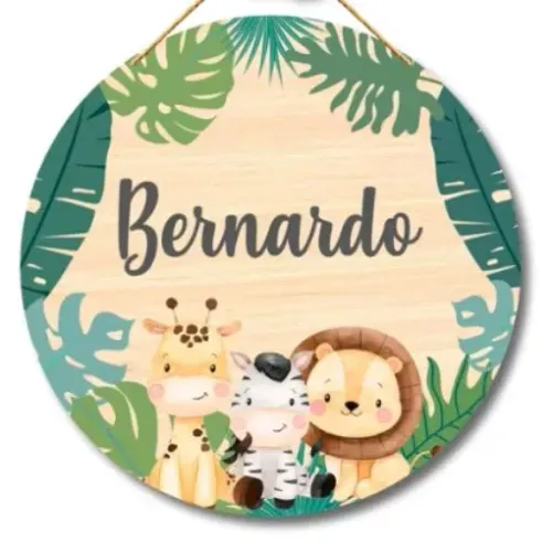 Plaquinha de porta infantil personalizada com nome