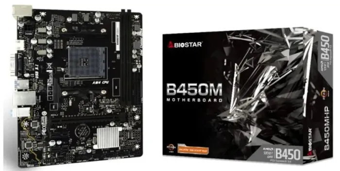 Placa Mãe Biostar B450mhp Chipset B450 Amd Am4 Matx Ddr4
