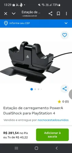 Estação de Carregamento PowerA DualShock para PlayStation 4