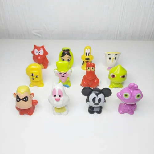 Lote com 12 Miniaturas Gogo's Crazy Bones da Disney (Série 1) - Coleção Panini 2015