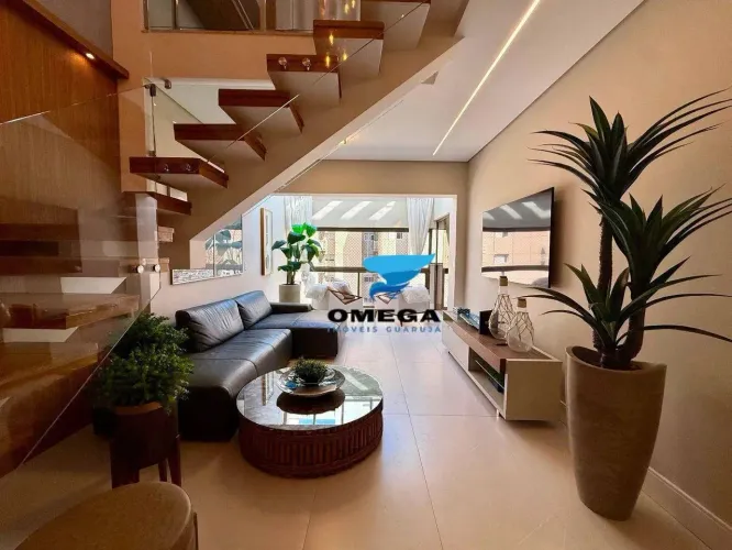 Cobertura Duplex à venda na praia das Astúrias no Guarujá I Omega Imoveis