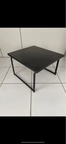 Mesa de Centro Preta Moderna e Minimalista