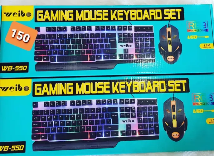Kit Teclado e Mouse Gamer LED - Weib