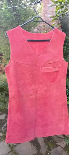 Vestido vintage de camurça