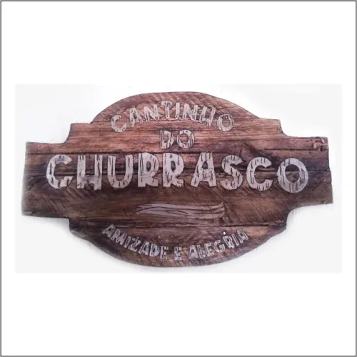 placa decorativa cantinho do churrasco - peça única