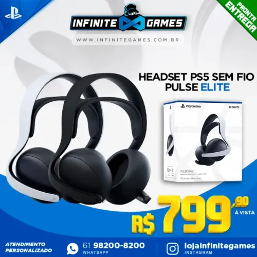 Headset Pulse Elite p/ PS5 Novos e Lacrados, Midnight Black disponível!