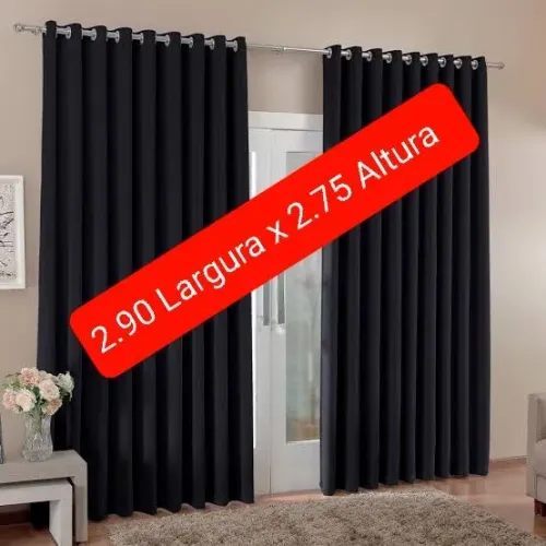 Cortinas Blackout em tecido 2.90 de Largura x 2.75 Altura R$ 160