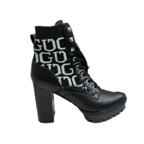 Bota Guess Original Nova Couro + Tecido