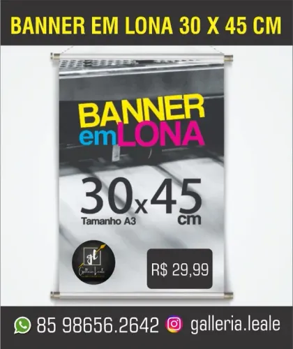 Banner em Lona 30 x 45 cm