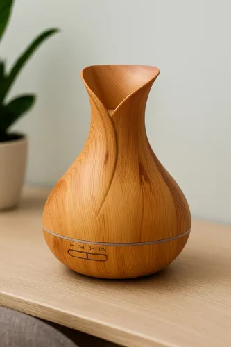 Umidificador e Difusor de Aromas ? Design Madeira, Estilo Spa
