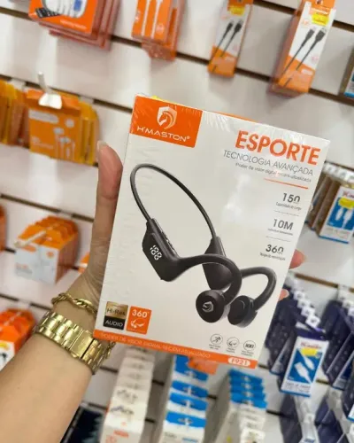 Fone de Ouvido Bluetooth com Condução Óssea