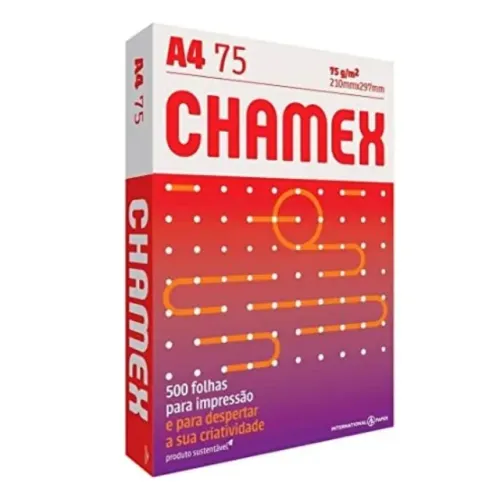 RESMA DE PAPEL A4 - PCT C/ 500 FOLHAS - MARCA CHAMEX 