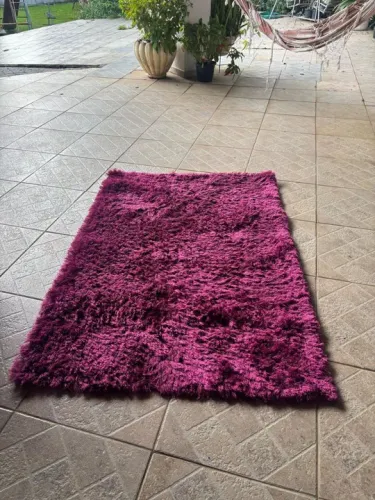 Tapete felpudo rosa