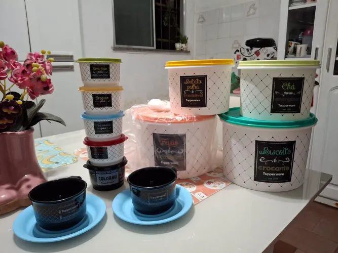 Jogo de caixas bistrô Tupperware para Cozinha