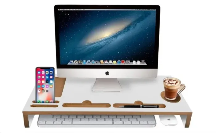 Suporte de Monitor MDF 55cm - Organizador para Mesa / Escritório