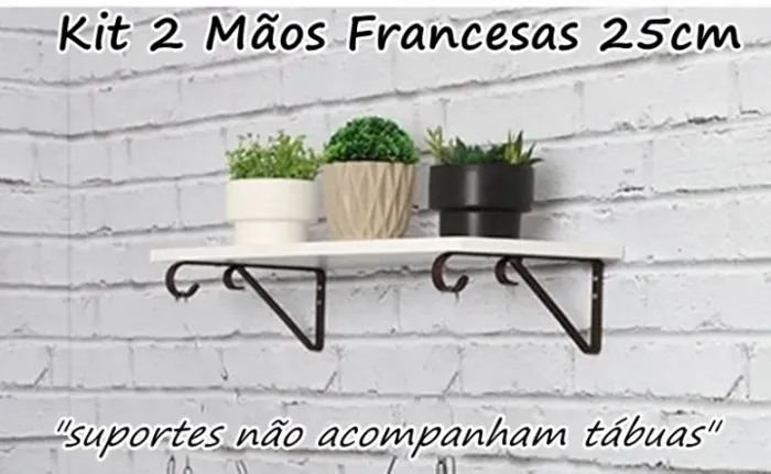 Kit 2 Mãos Francesas Estilo Colonial 28cm "Ideal para tábuas de 28cm até 33cm!"