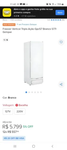 Freezer Fricon 220v muito novo totalmente original pra açougue, carnes , frios e bebidas !
