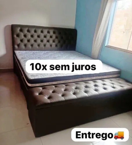 Cama box super King colchão e base 