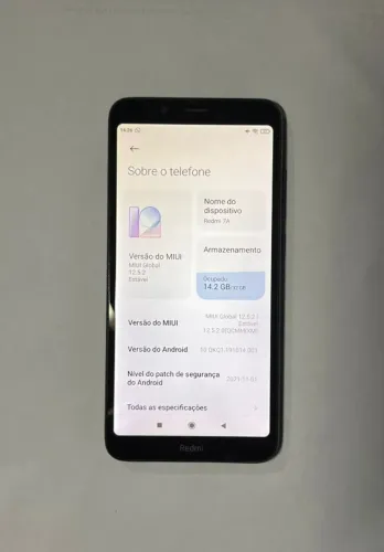 Xiaomi Redmi 7A 32GB MIUI 12.5.2 Preto
