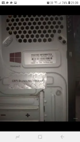 Computador Positivo com defeito 