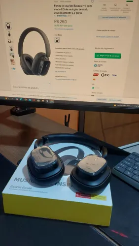 Fone de Ouvido Baseus H1i Bluetooth 5.3 com Cancelamento de Ruído