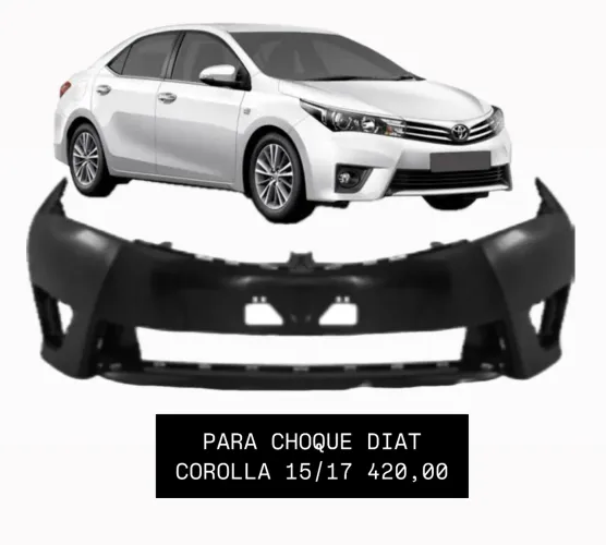Para choque dianteiro corolla 2015/17