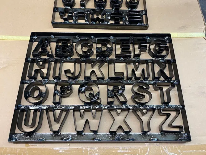 Navalhas de corte de letras e número alfabeto completo 