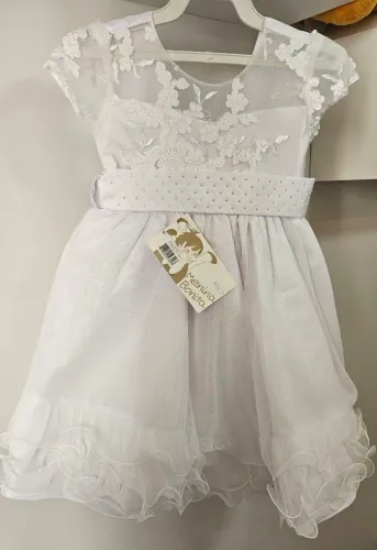 Vestido festa branco tam.02 anos