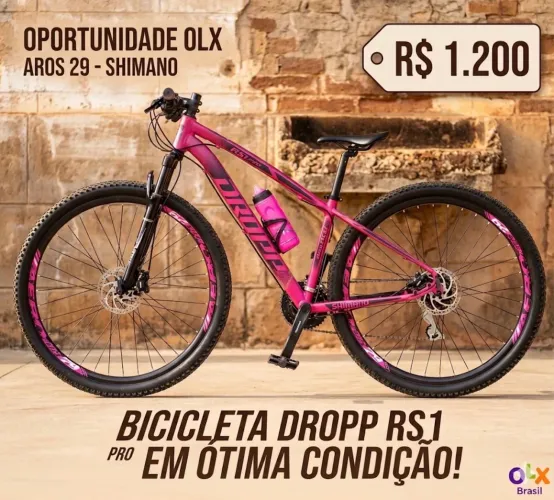 Bicicleta Dropp RS1 Pro Aro 29 Shimano - Ótimo Estado