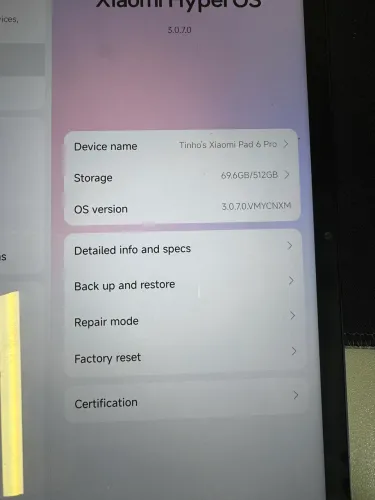 Tablet Xiaomi Pad 6 Pro - 512gb - 12gb de RAM