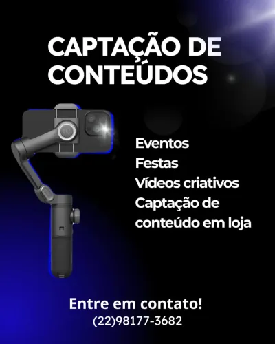 Captação de conteúdo, videomaker