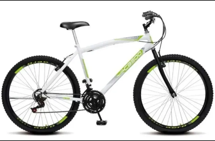 Bicicleta Cazelle Ramarim CB500 Aro 26 - Branca com detalhes Vermelho