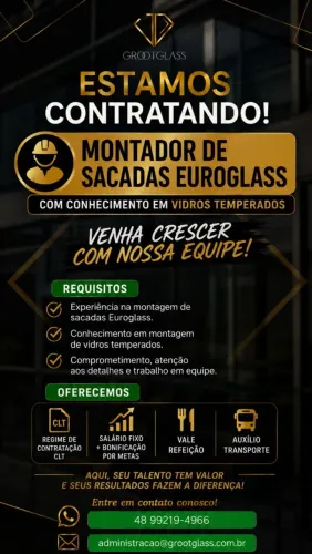Vaga montador sacadas
