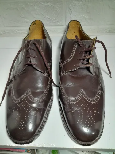 Sapato masculino couro marrom usado