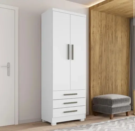 Guarda-Roupa Branco Slim 61
