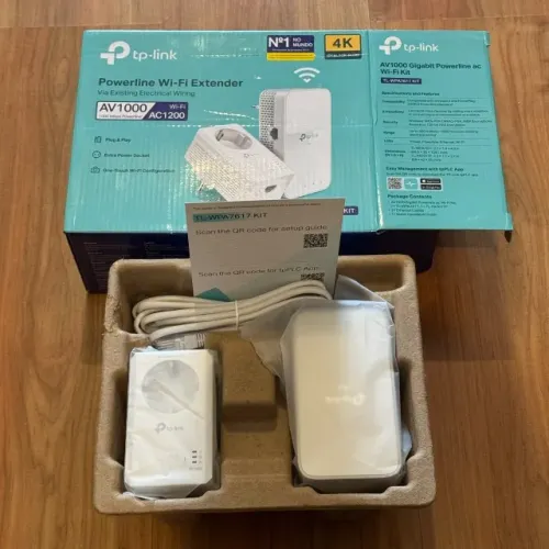 Extensor TP-Link Powerline TL-WPA7617 KIT com roteador AC1200