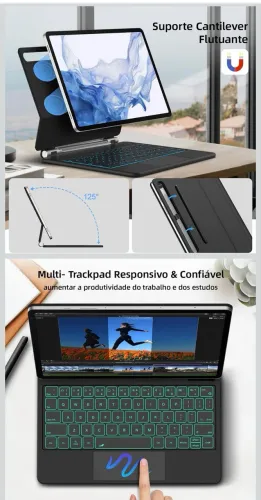 Capa teclado para tablet Samsung