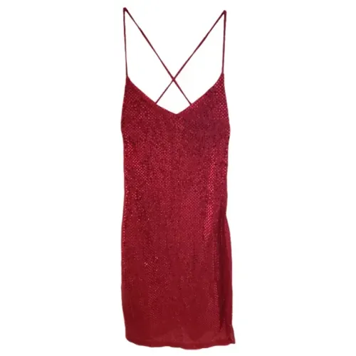 Vestido Bird Fashion Original Vermelho Paetês Festa Tamanho P
