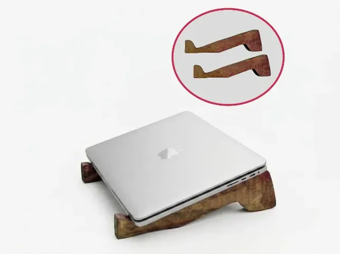 Suporte para Notebook Laptop Universal Ergonômico Portátil Madeira