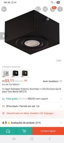 Led para frente de casa