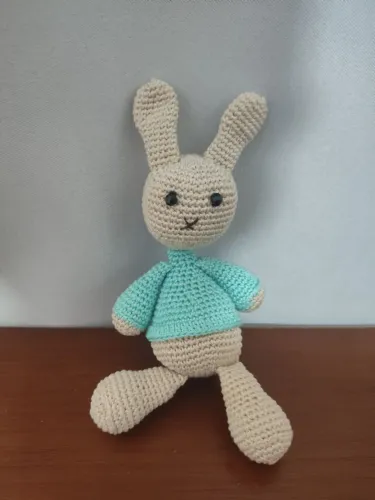 Lindo coelhinho decorativo de amigurumi