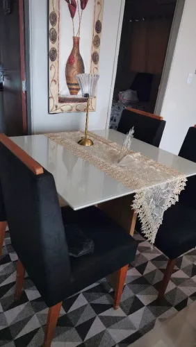Mesa vidro nova 4 cadeiras nunca usada 