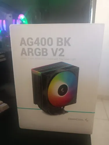 Cooler refrigerador pra pc DeepCool AG400 BK ARGB V2 ? NOVO, SÓ ABRI A CAIXA | NUNCA USADO