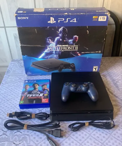 Ps4 slim hd 1TB completo OPORTUNIDADE!!!