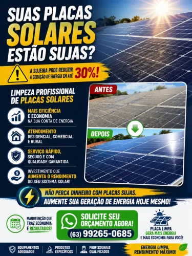 Limpeza de Placa solar 