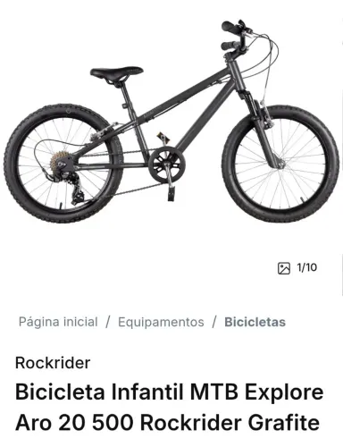 Bicicleta Rockrider aro 20