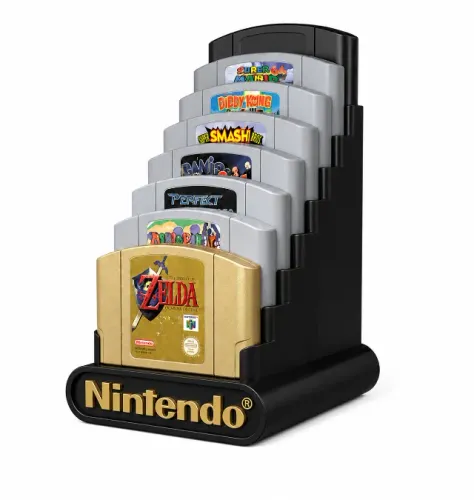 Suporte Porta Cartuchos Compatível com Nintendo 64 para 8 Jogos com Opções de Cores
