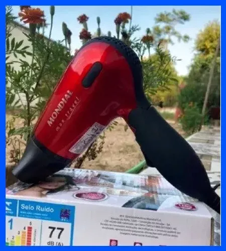 Secador compacto Mondial Max Travel 1200W bivolt preto e vermelho Pronta Entrega