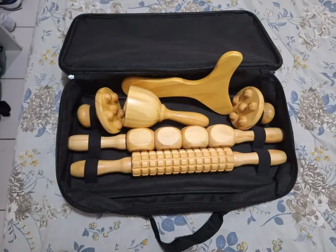 Kit Madeiroterapia Novo (6 acessórios + bolsa) 